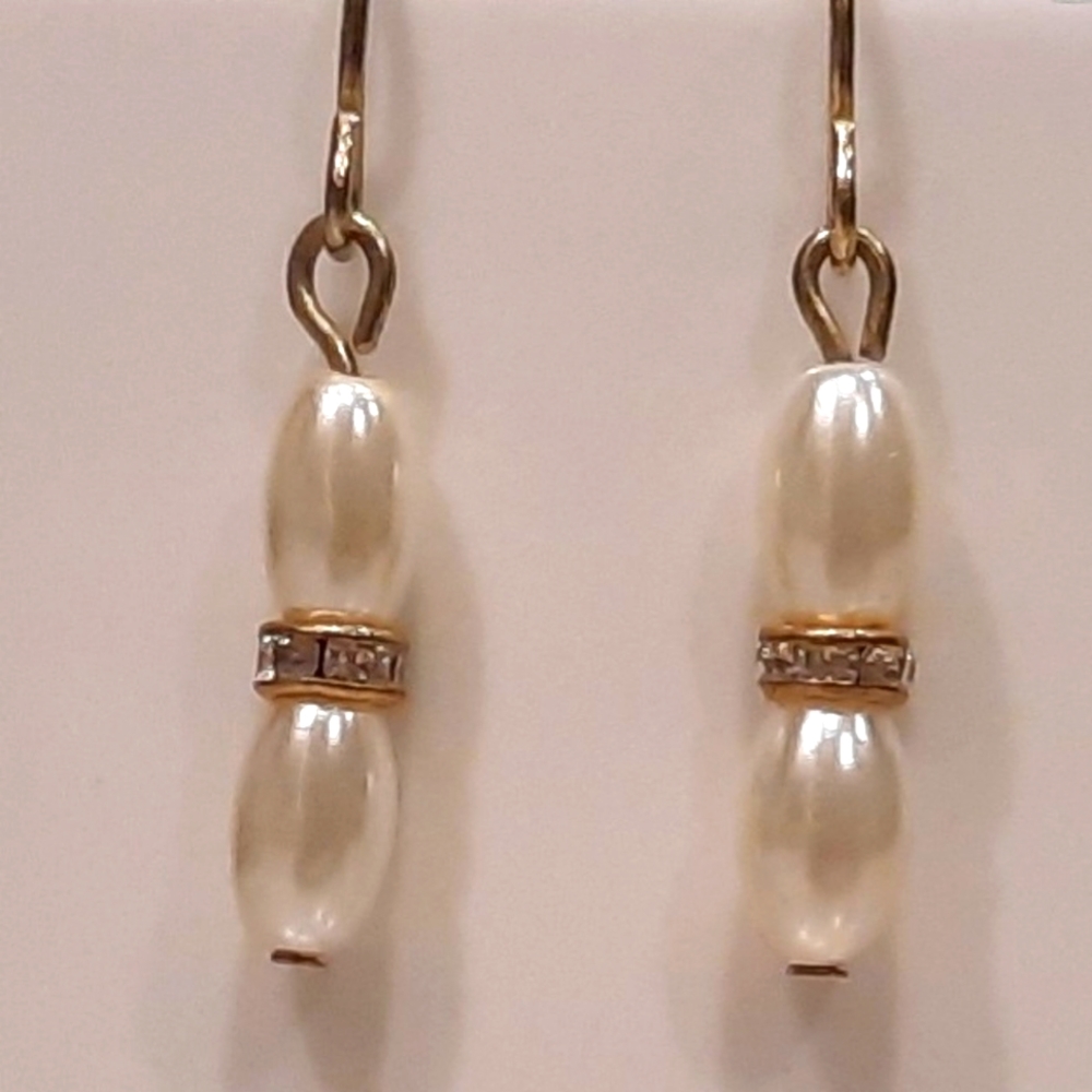 Swarovski faux pearl earrings